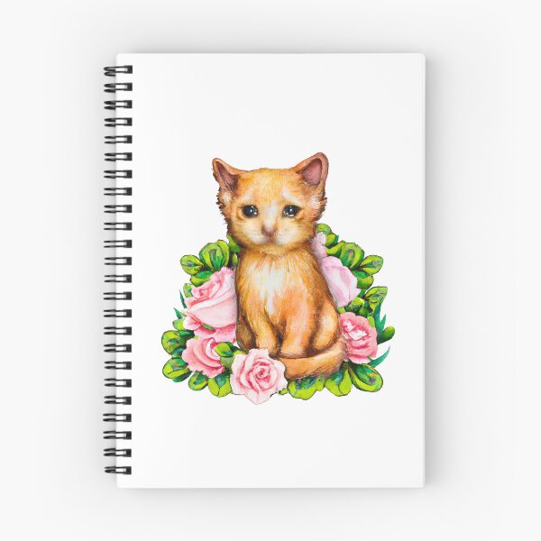 Item preview, Sad Cat in a Rose Bouquet designed and sold by Kaamalauppias.