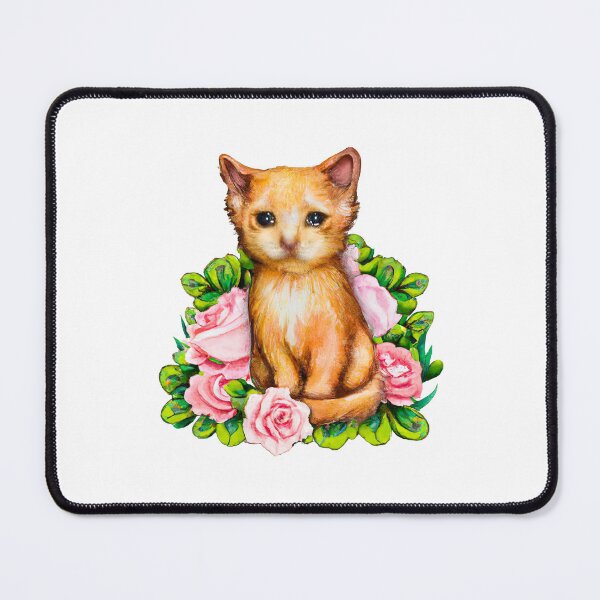 Item preview, Sad Cat in a Rose Bouquet designed and sold by Kaamalauppias.
