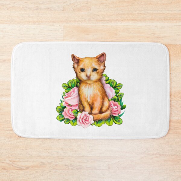Item preview, Sad Cat in a Rose Bouquet designed and sold by Kaamalauppias.