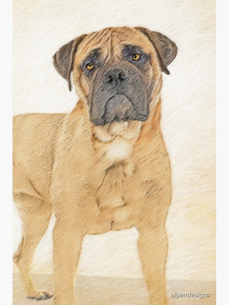 "Cane Corso Painting Cute Original Dog Art" Poster for Sale by