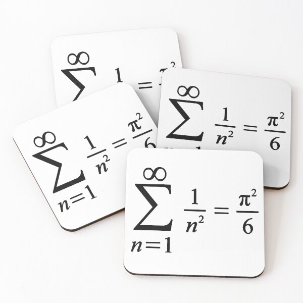 Item preview, sum of inverse squared numbers, math and algebra basics designed and sold by NoetherSym.