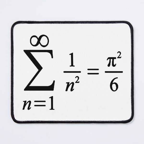 Item preview, sum of inverse squared numbers, math and algebra basics designed and sold by NoetherSym.