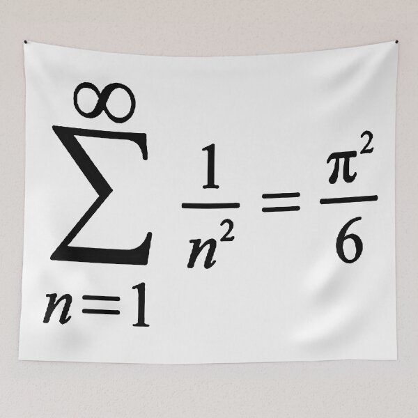 Item preview, sum of inverse squared numbers, math and algebra basics designed and sold by NoetherSym.