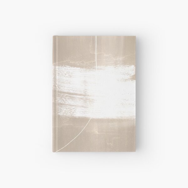 Minimalist Modern Beige Line Abstract Art Hardcover Journal