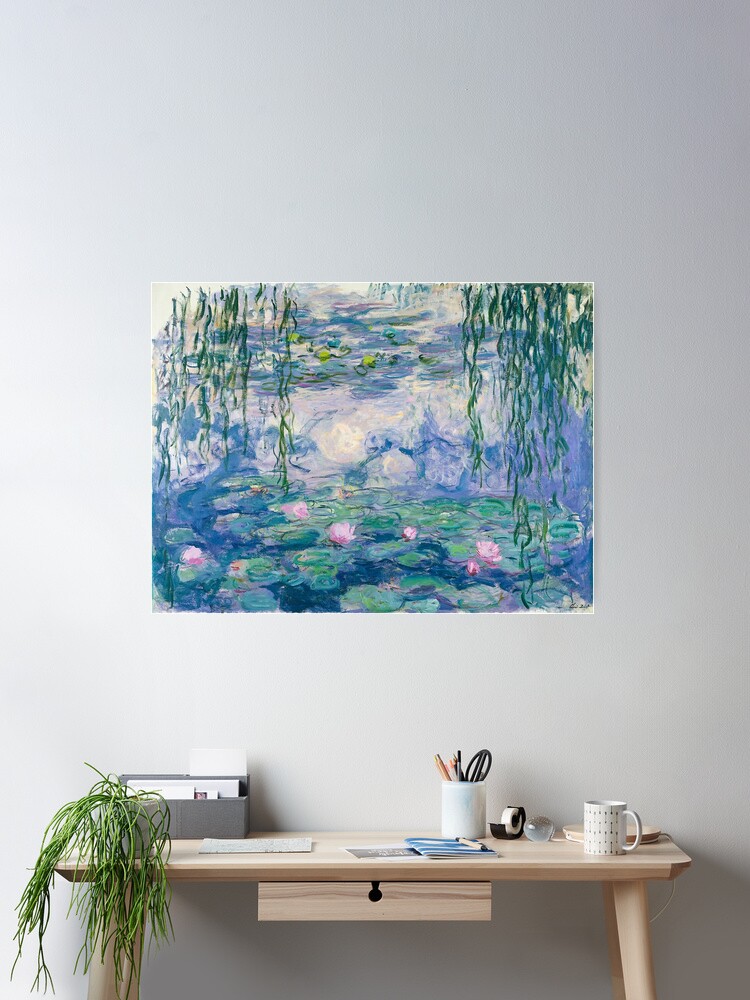 Thumbnail 1 of 3, Poster, Water Lilies Claude Monet Fine Art designed and sold by Vicky Brago-Mitchell®.