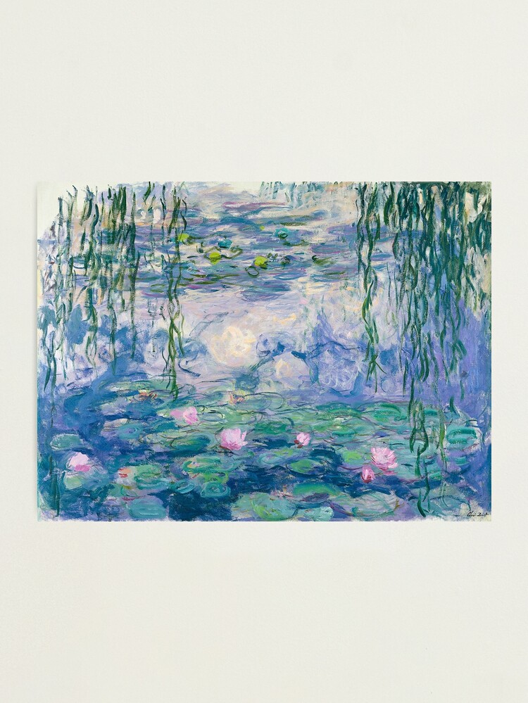 Thumbnail 2 of 3, Photographic Print, Water Lilies Claude Monet Fine Art designed and sold by Vicky Brago-Mitchell®.