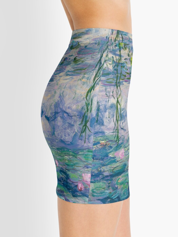 Alternate view of Water Lilies Claude Monet Fine Art Mini Skirt