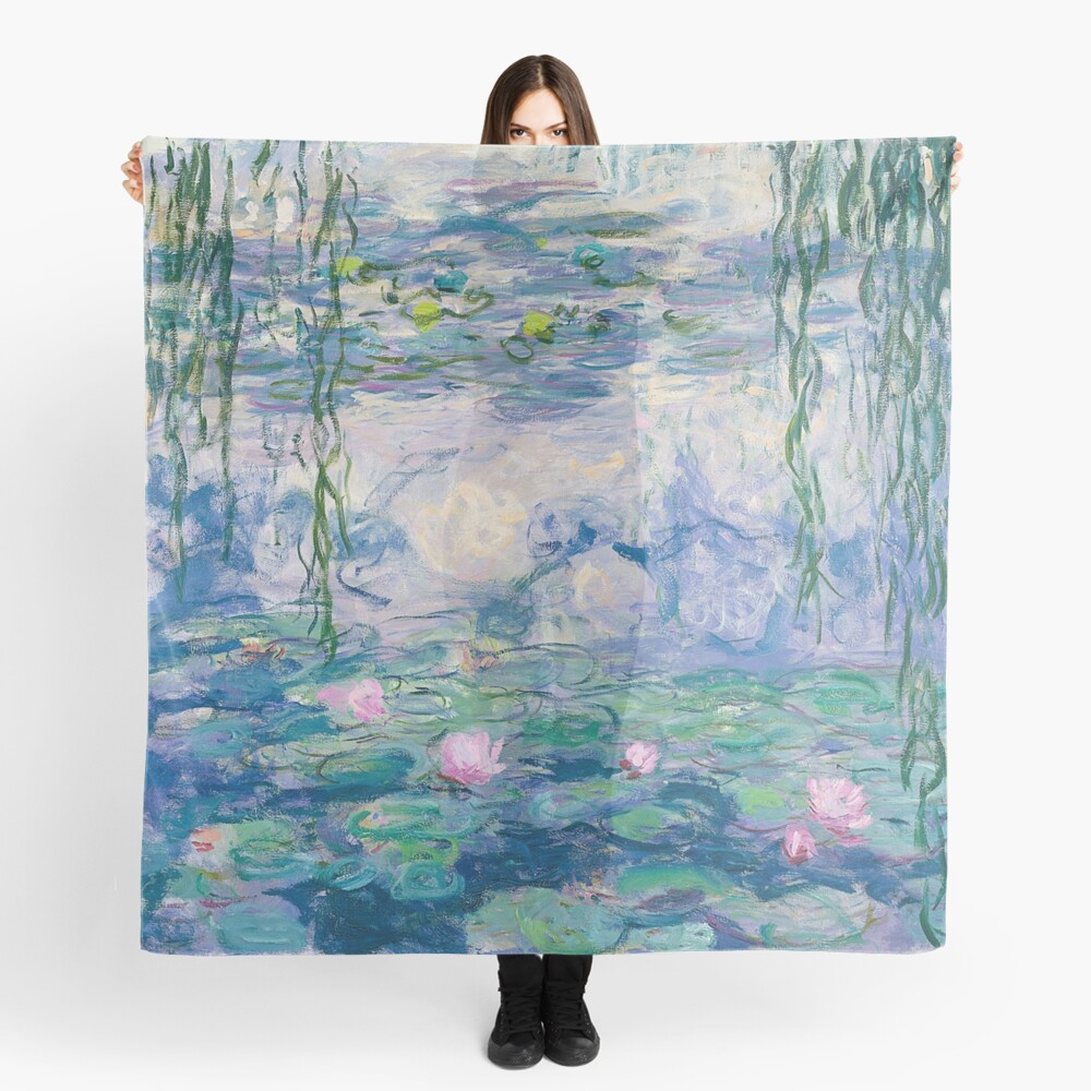 Water Lilies Claude Monet Fine Art Scarf