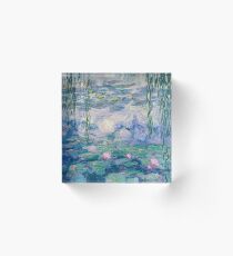 Water Lilies Claude Monet Fine Art Acrylic Block