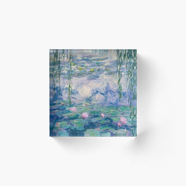 Water Lilies Claude Monet Fine Art Acrylic Block