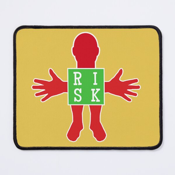 Item preview, Human figure - RISK - Red and light green colors - Slab font designed and sold by RainbowWordLand.