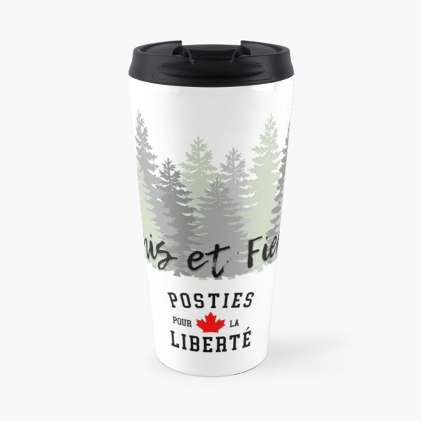 Unis et fiers / blanc Travel Coffee Mug