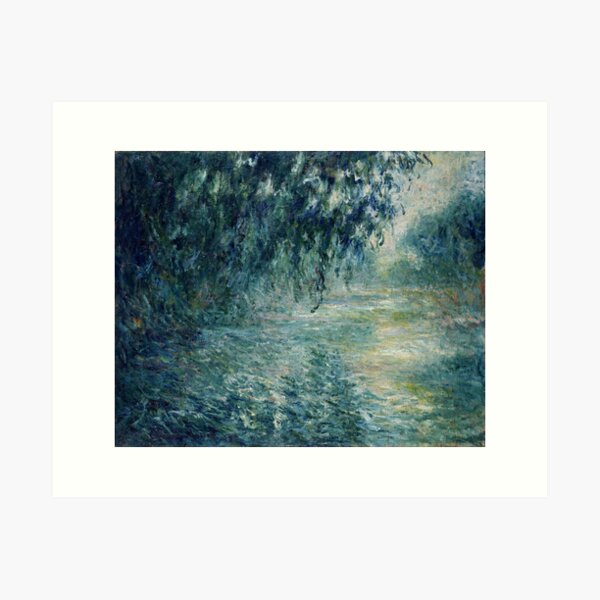 Item preview, Monet Morning on the Seine Fine Art designed and sold by Vicky Brago-Mitchell®.