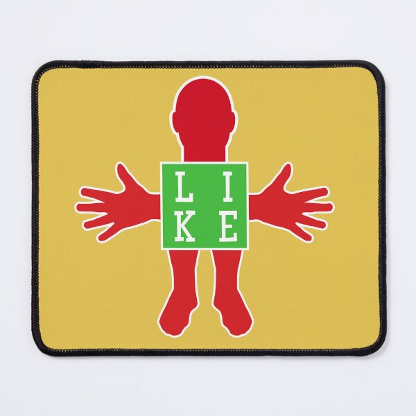 Item preview,  Human figure - LIKE - Red and light green colors - Slab font designed and sold by RainbowWordLand.
