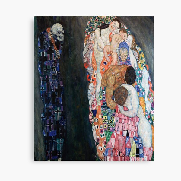 Aperçu de l'œuvre La mort et la vie Gustav Klimt créée et vendue par PuzzleWuzzle.