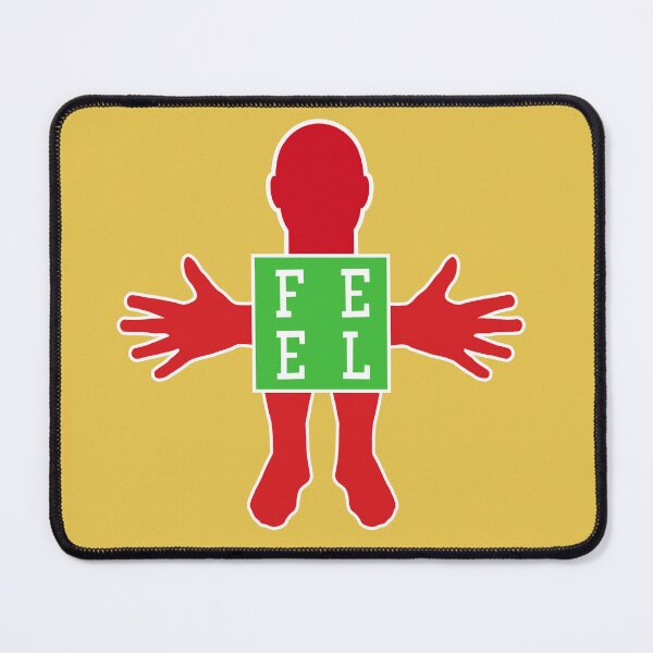 Item preview, Human figure - FEEL - Red and light green colors - Slab font designed and sold by RainbowWordLand.