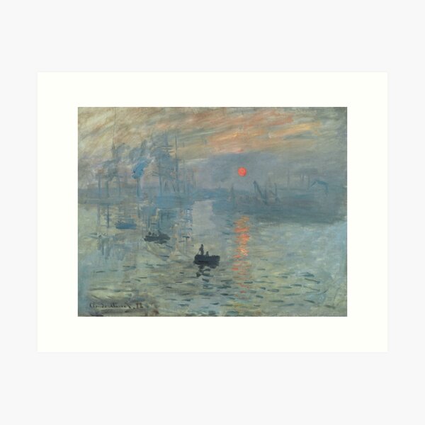 Item preview, Monet Impression Sunrise Fine Art designed and sold by Vicky Brago-Mitchell®.