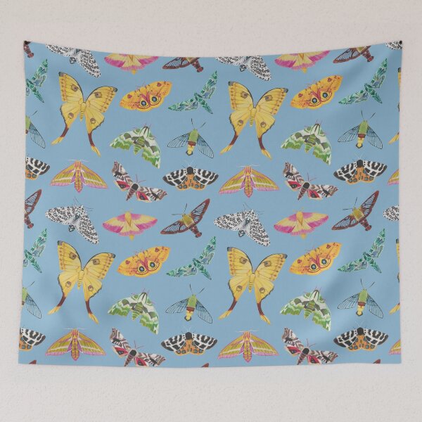 Item preview, Big Blue Moth Pattern designed and sold by wedew3.