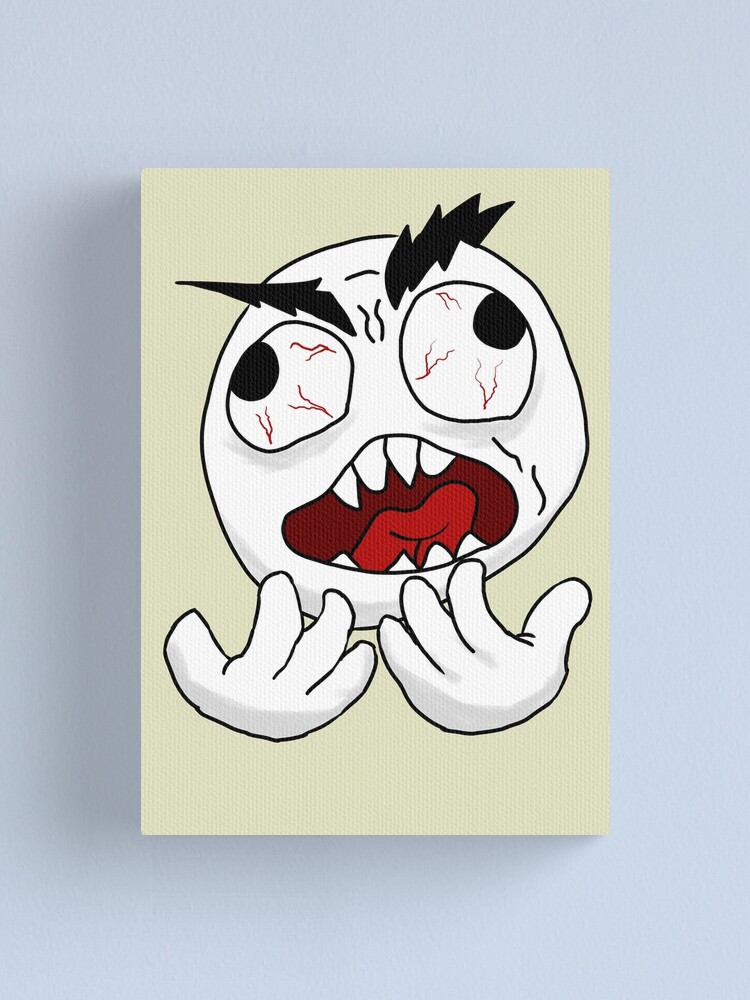 Troll face meme angry mad reaction face Sticker for Sale by IloveMonsters