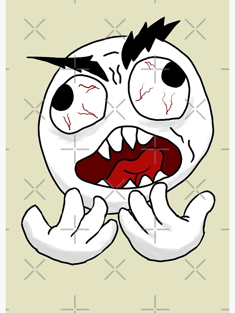 Angry Troll Face Social Media Postcard for Sale by Steelpaulo