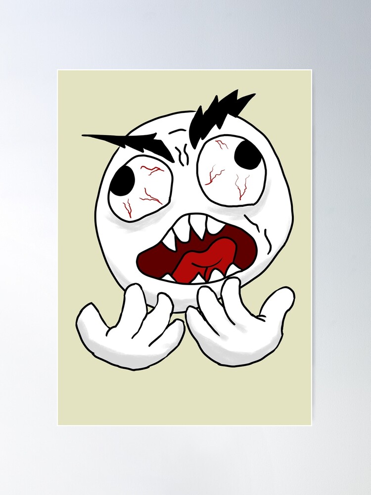 Troll Face Challenge Accepted Le Me with crossed arms Internet memes  reaction face HD HIGH QUALITY Poster for Sale by iresist