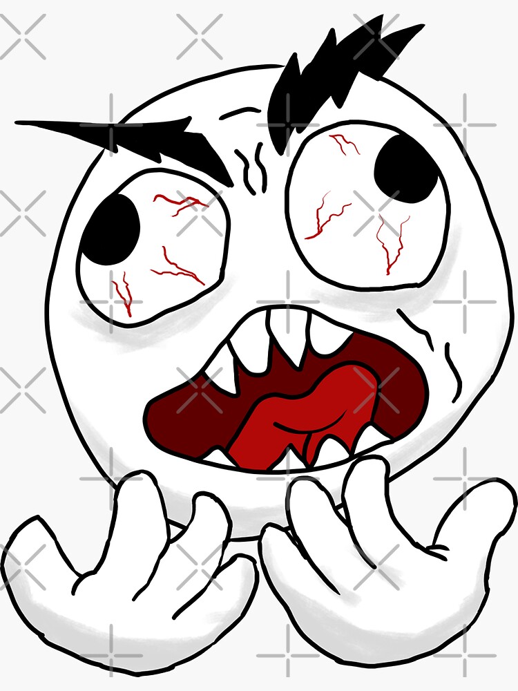 Troll face meme angry mad reaction face HD HIGH QUALITY Sticker for Sale  by iresist in 2023