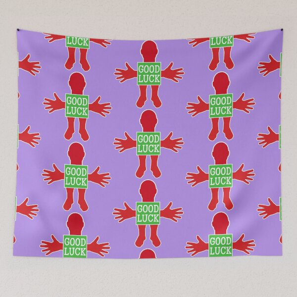 Item preview, Human figure - GOOD LUCK - Red and light green colors - Slab font designed and sold by RainbowWordLand.