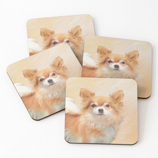 Item preview, Chihuahua Long-Haired Painting - Cute Original Dog Art designed and sold by alpendesigns.