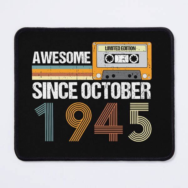 Item preview, Awesome Since October 1945 | 77th Birthday Gifts | 77 Years Old Gifts designed and sold by AMINE  ★★★★★.