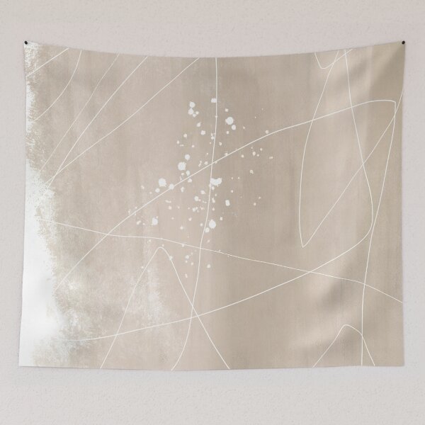 Item preview, Minimalist Brush Strokes Modern Beige Line Abstract Art designed and sold by SatoriFactor.