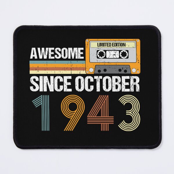 Item preview, Awesome Since October 1943 | 79th Birthday Gifts | 79 Years Old Gifts designed and sold by AMINE  ★★★★★.