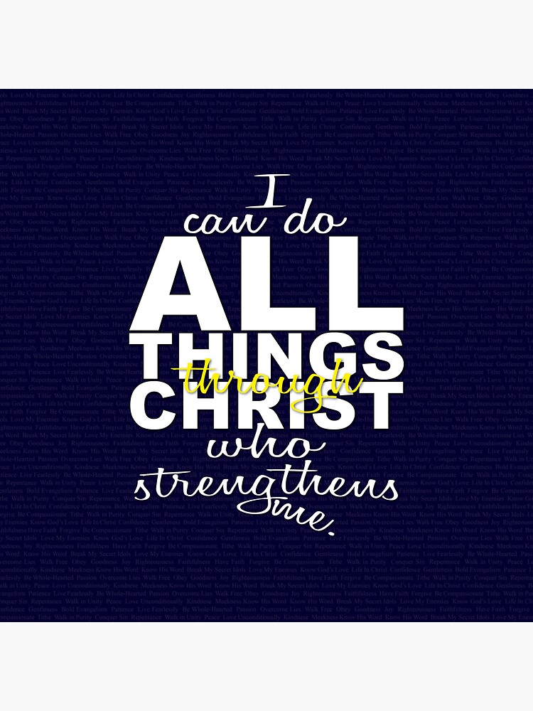 Philippians 4:13 Sticker for Sale by kendylrickard