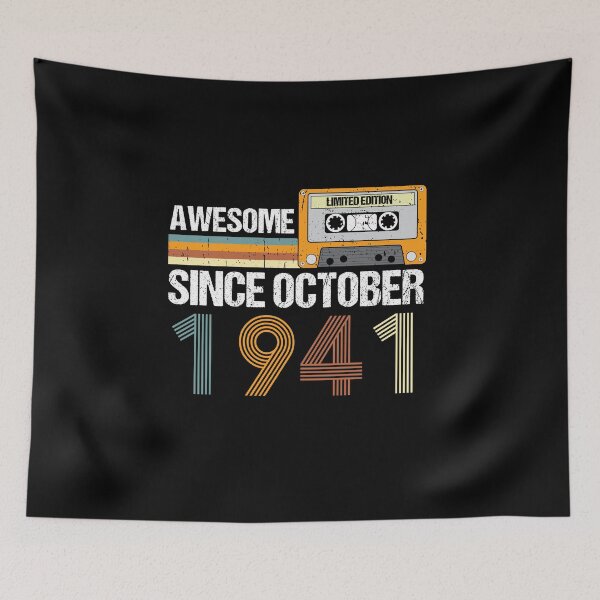 Item preview, Awesome Since October 1941 | 81th Birthday Gifts | 81 Years Old Gifts designed and sold by AMINE  ★★★★★.