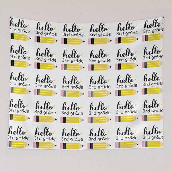 Item preview, Hello 3rd grade, Back to School, First day of School designed and sold by BlueDiamond-19.
