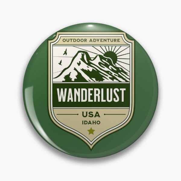 Item preview, WanderLust Camping hiking Idaho designed and sold by CattlettArt.