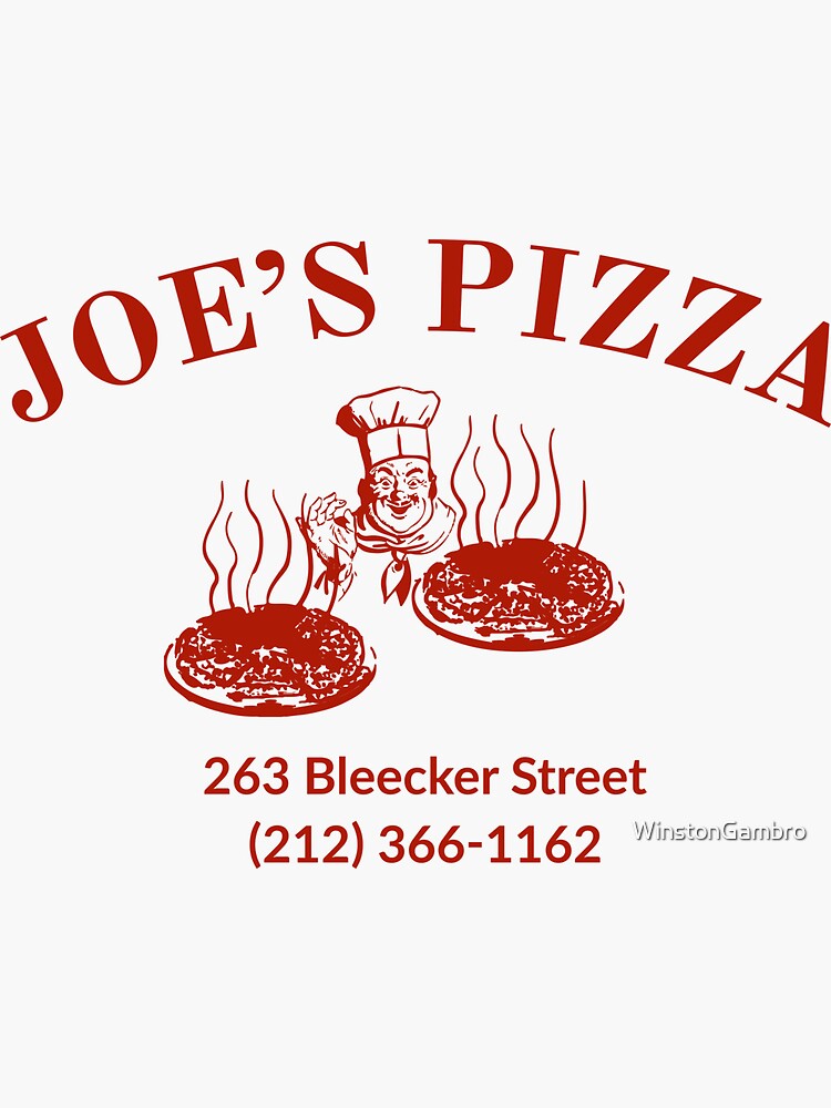 "Joe's Pizza" Sticker for Sale by WinstonGambro Redbubble