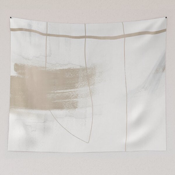 Item preview, Minimalist Modern Beige Line Abstract Art designed and sold by SatoriFactor.