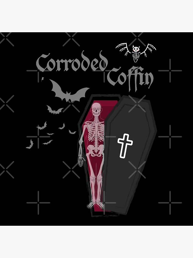 "Corroded Coffin Band Horror Skeleton Retro Hawkins High School,eddie