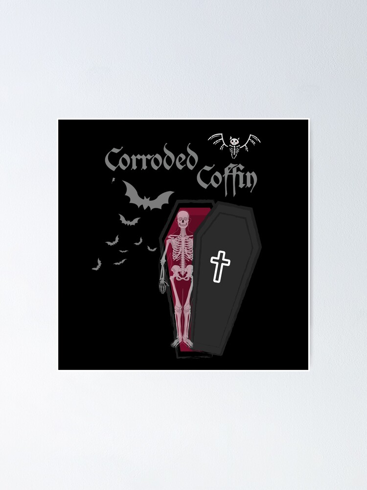 "Corroded Coffin Band Horror Skeleton Retro Hawkins High School,eddie