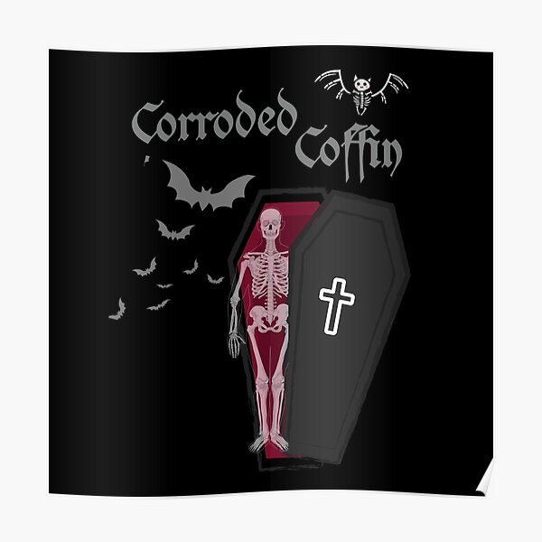 "Corroded Coffin Band Horror Skeleton Retro Hawkins High School,eddie