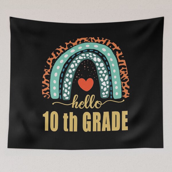 Item preview, Hello 10th Grade Teacher Leopard Rainbow Back To School designed and sold by Countrysmart.