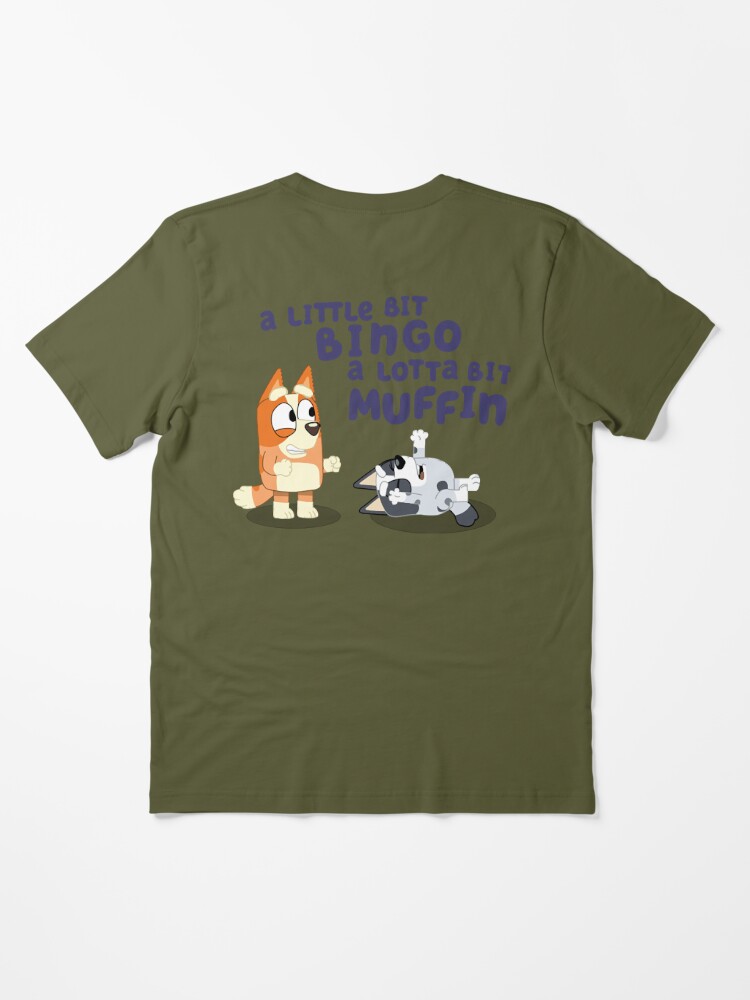 Bluey T-shirt A Little Bit Bingo A Lotta Bit Muffin T-shirt - Olashirt