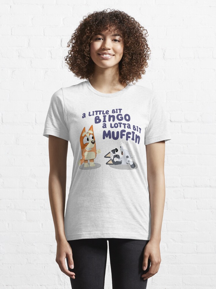 Bluey T-shirt A Little Bit Bingo A Lotta Bit Muffin T-shirt - Olashirt