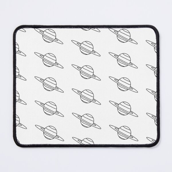 Item preview, Planet Saturn Pattern (BLACK DESIGN) designed and sold by EleannaInSpace.