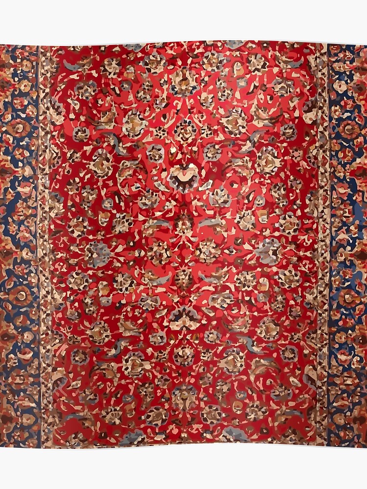 Antique Persian Carpet Pattern Poster