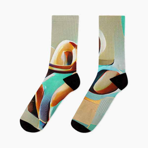 Item preview, mid-century ribbon colorful modern original art designed and sold by Surrealarts727.