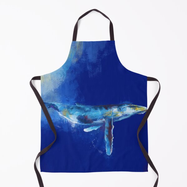 Artikelvorschau, Tiefblauer Wal - Walmalerei, digitale Kunst, Meerestierwelt entworfen und verkauft von Flo Art Studio.