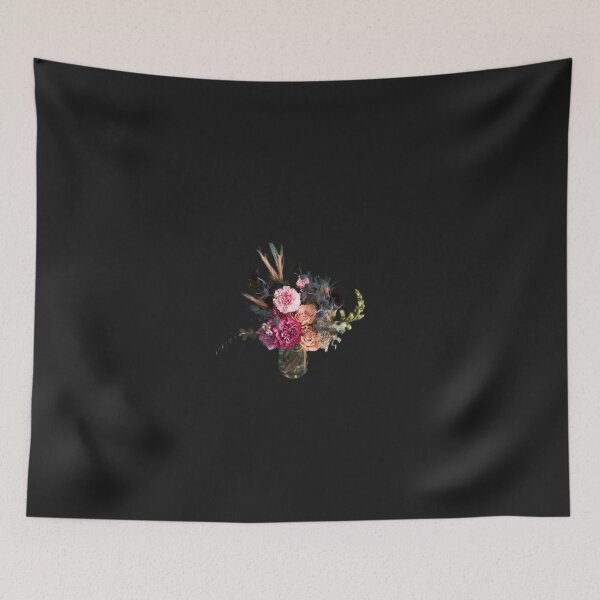 Item preview, Vivid Floral Arrangement On Dark Teal designed and sold by URbeloved-art.
