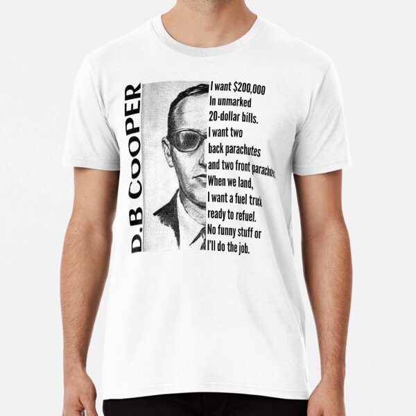 Item preview, D.B COOPER, db Cooper Classic T-shirts  designed and sold by Nyome Afrique Art & Designs .