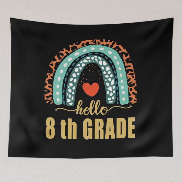 Item preview, Hello 8th Grade Teacher Leopard Rainbow Back To School designed and sold by Countrysmart.
